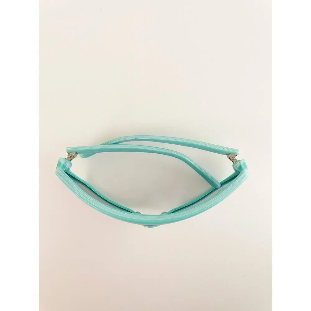 Stussy Mint Green Shield Sunglasses with Gradient Smoke Lenses